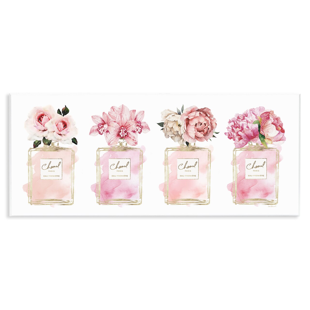 Stupell Industries Floral Bouquets Glam Fashion Jars Wall Plaque Art